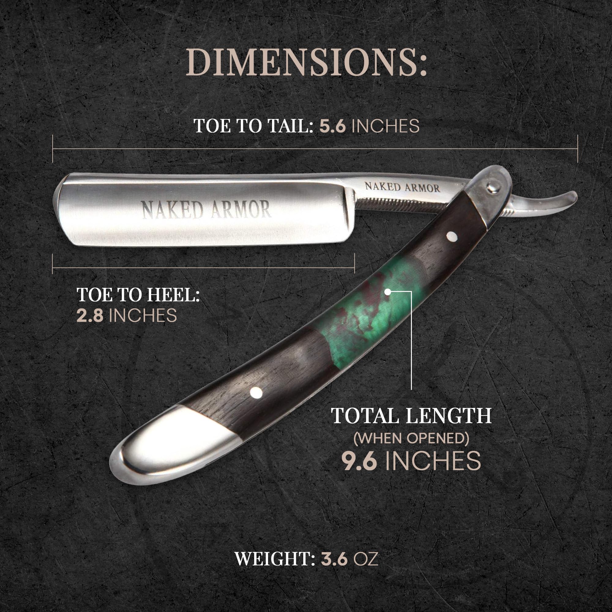 Mador Straight Razor - Shave Ready Straight Edge Razor, Japanese Steel + Ebony Wood Straight Razor for Men, Barber Approved Straight Razor, Mens Straight Razor, Leather Case, Close Shave, Best Gift