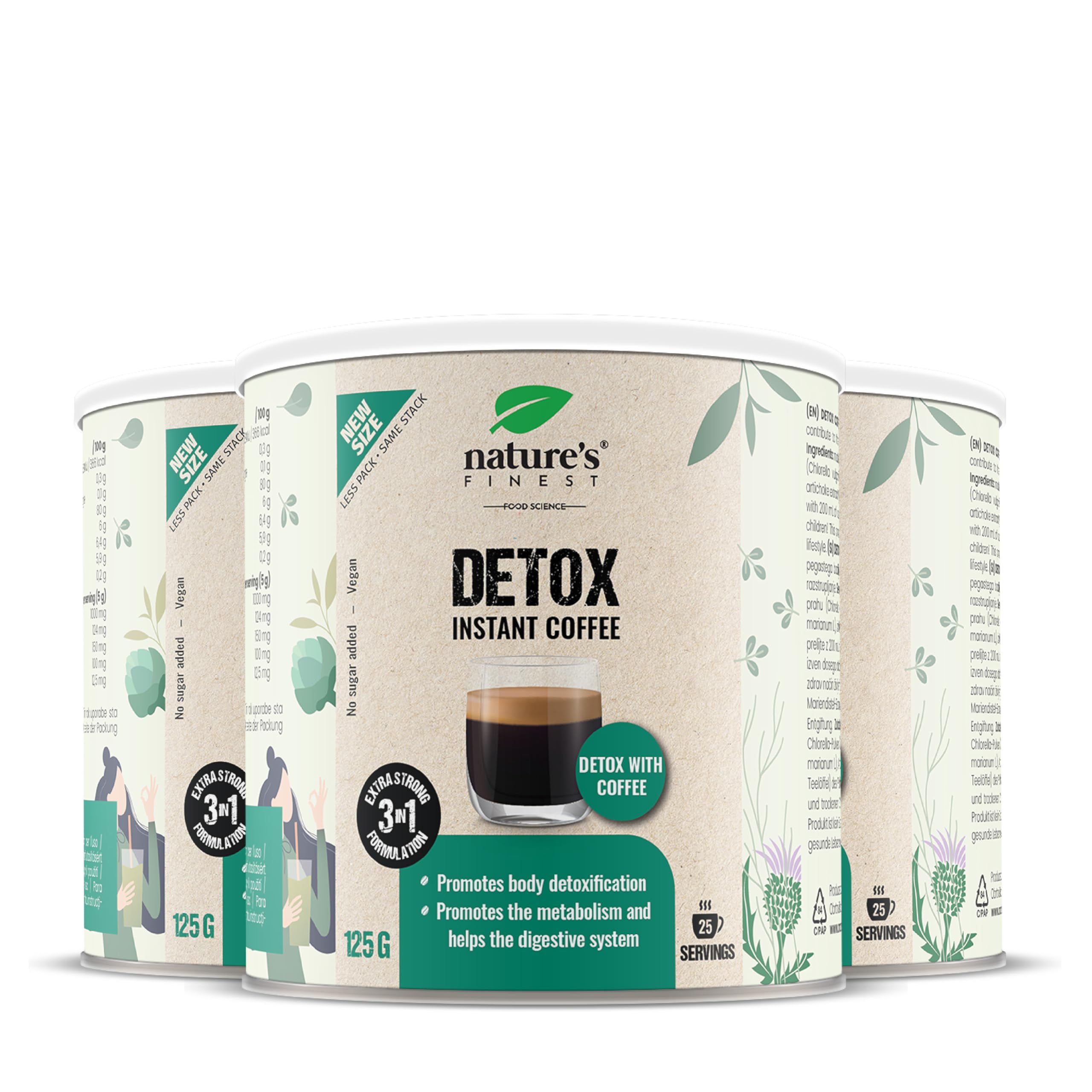 Nature's Finest Detox Coffee 375 g (Confezione da 3)