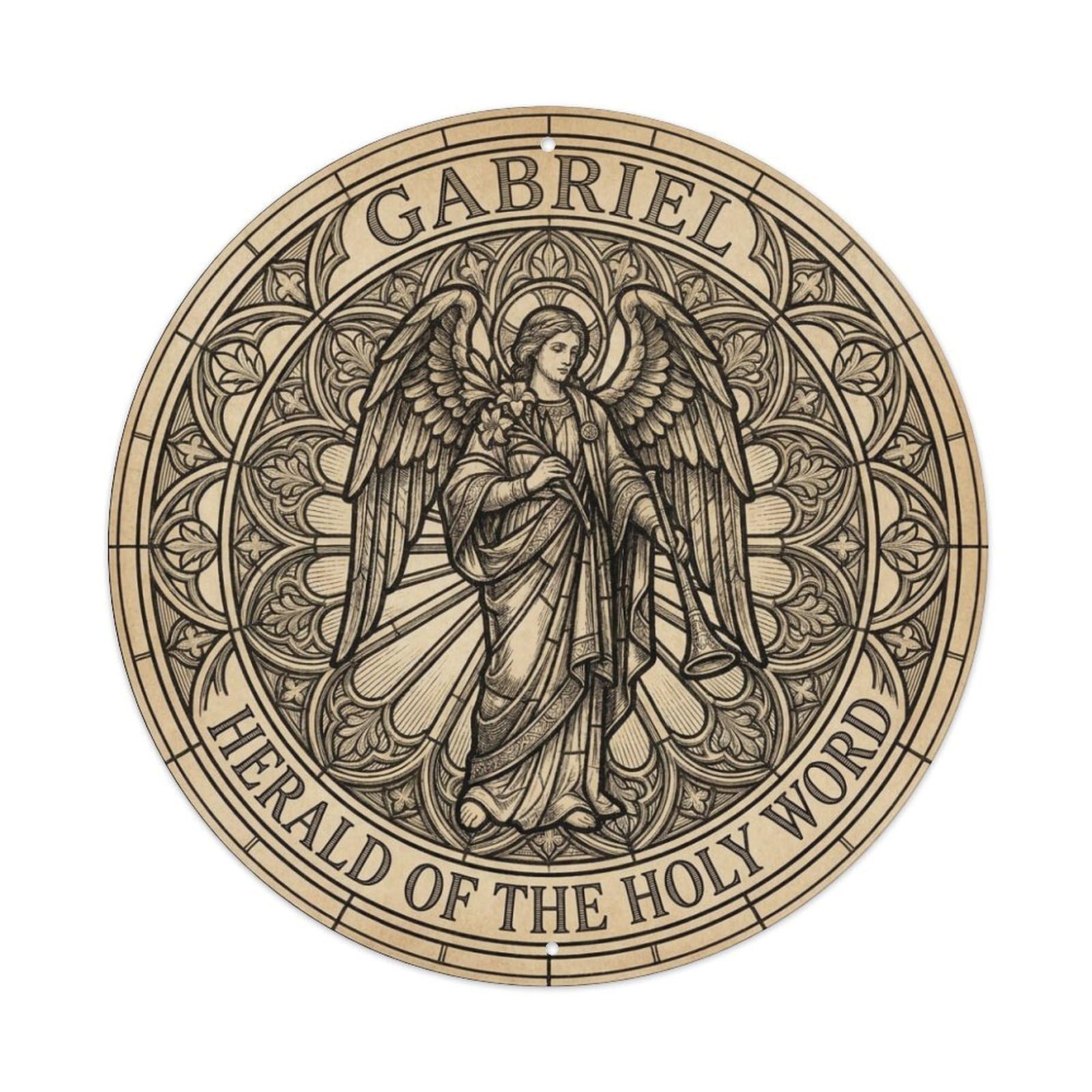 Archangel Gabriel Herald of The Holy Word Annunciation Metal Tin Sign