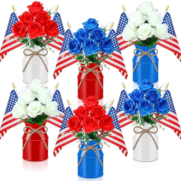 Rustic Patriotic Floral Centerpiece Set
