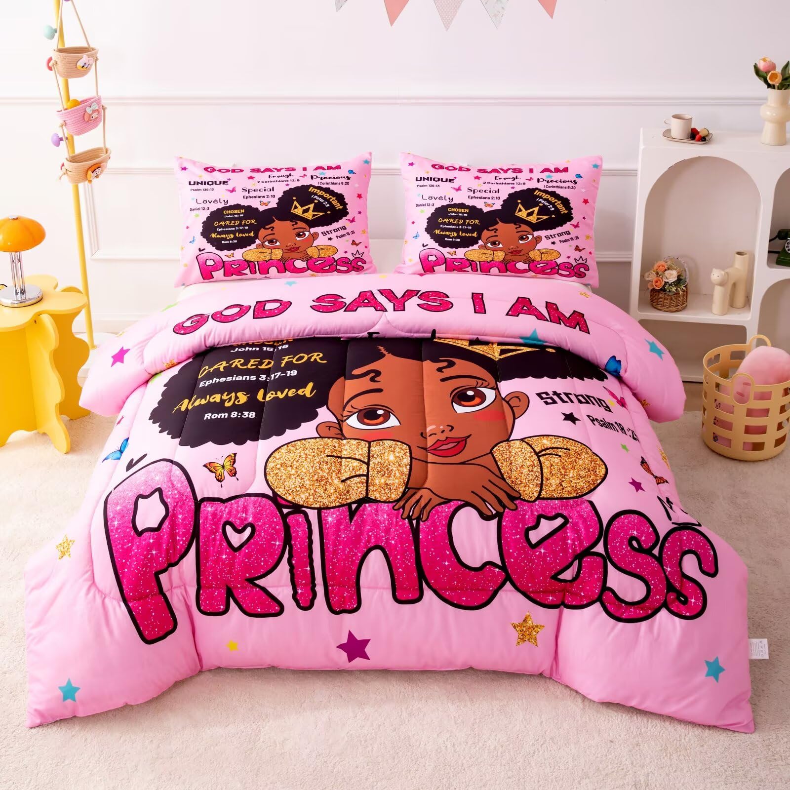 GRAT TIOC Black Girl Magic Comforter Set