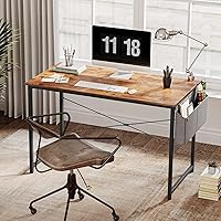 Vista 15 de Cubiker Escritorio para computadora, escritorio pequeño de oficina en casa de 32 pulgadas para espacios pequeños, estilo moderno y simple