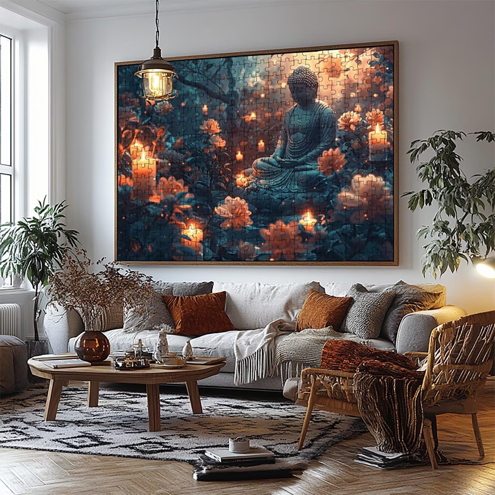Puzzle 4000 sztuk Dorośli Zen Puzzle 4000 sztuk Drewniany Kwiat, Klasyczne Puzzle Gry Myślenie dla całej rodziny Razem, Puzzle dla dorosłych na wiosnę Dekoracja ścienna 90 x 140 CM LZPT-02641