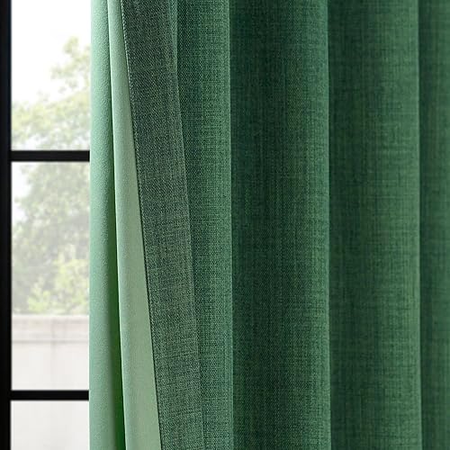 Miniatura 2 de HPD Half Price Drapes - Cortinas de lino sintético texturizado para oscurecer la habitación, dormitorio, sala de estar, 1 panel de 50 pulg de ancho