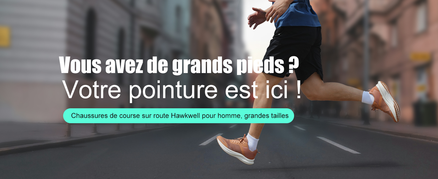 Chaussures De Course Homme Grandes Tailles 47 à 53 - Semelle Antidérapante, Tige Tricot Respirante, Pour Running Et Marche