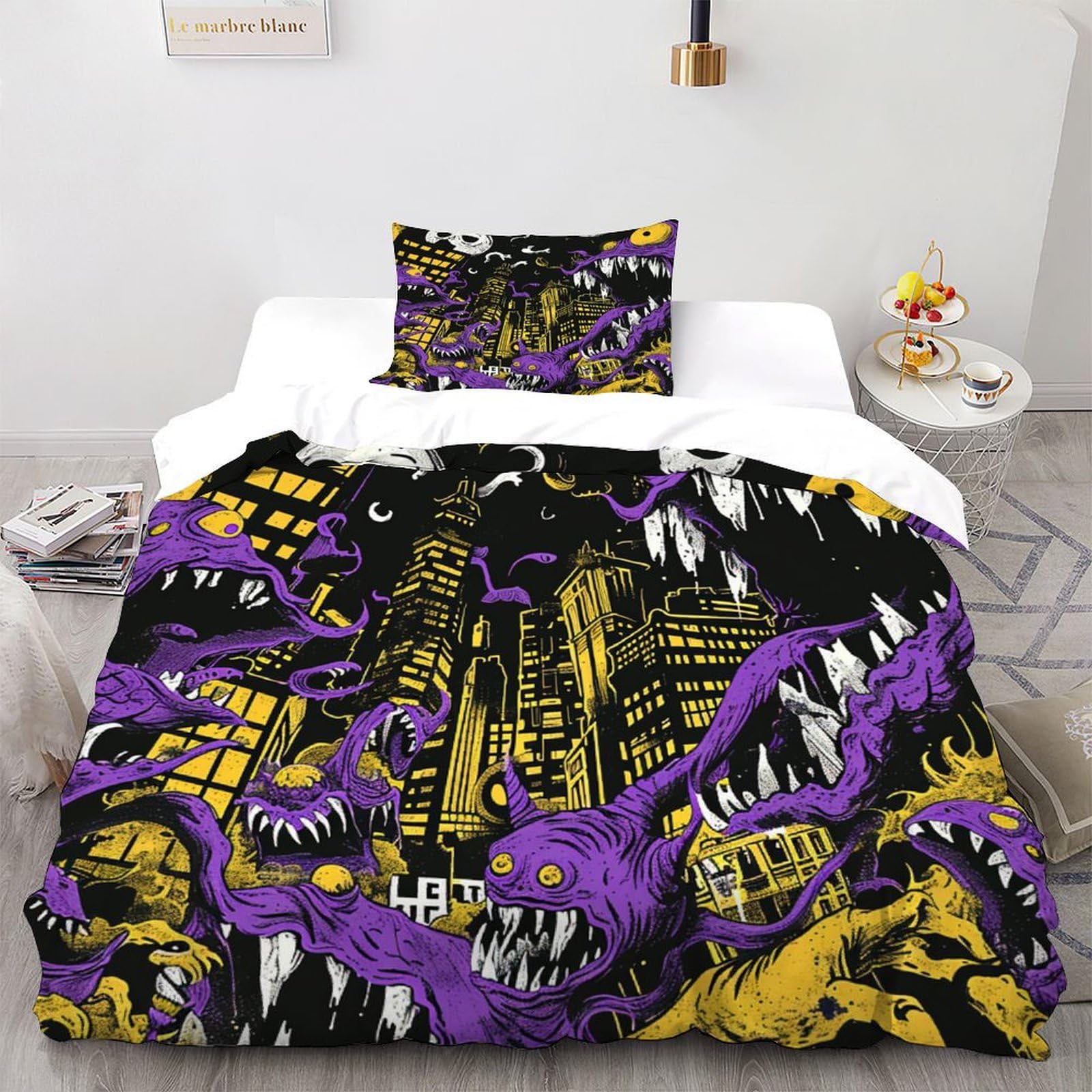 Linge de lit city theme graffiti pour relooker une chambre d'ado dynamique et moderne