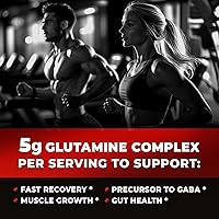 Vista 5 de Matriz de glutamina 10.58 oz Natural Sin OGM Sin gluten 60 porciones