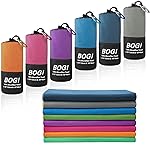 BOGI Microfiber Travel Sports Towel-Quick Dry Towel, Soft Lightweight Microfiber Camping Towel Absorbent Compact Travel Towel for Camping Gym Beach Yoga Swimming Backpacking (S:16\'\'x32\'\',2Pcs-Grey)