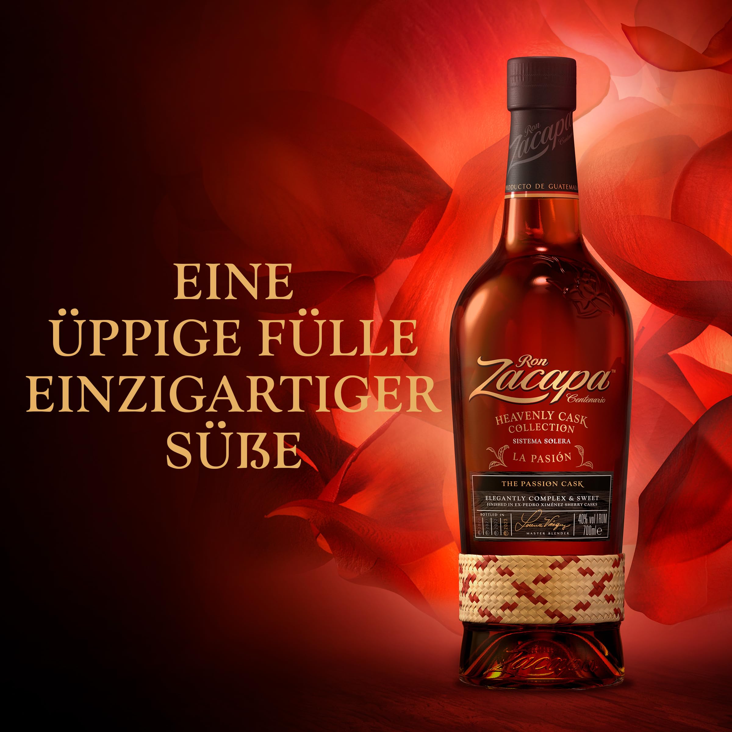 Zacapa La Pasión, The Passion Cask, Heavenly Cask-Kollektion handverlesen aus Guatemala, 40% vol, 700ml Einzelflasche, Rum