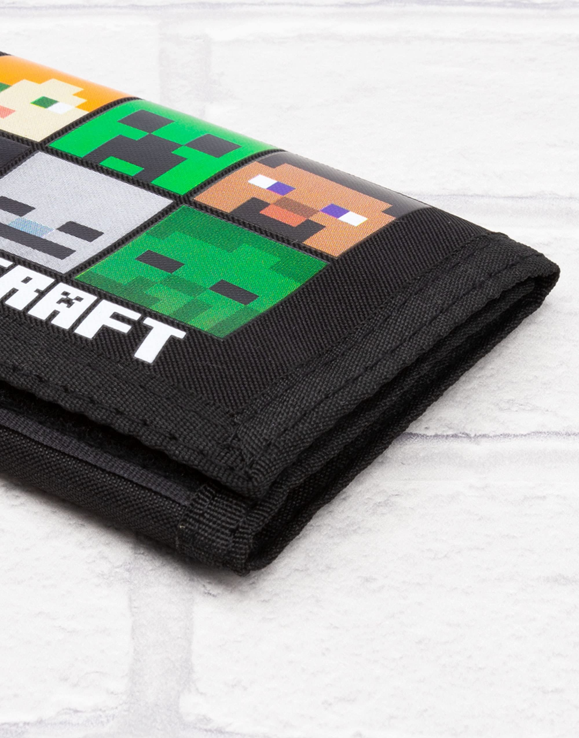 Minecraft Portefeuille Enfants Jeu Jeu Noir ou Vert Creeper Bourse Taille Unique