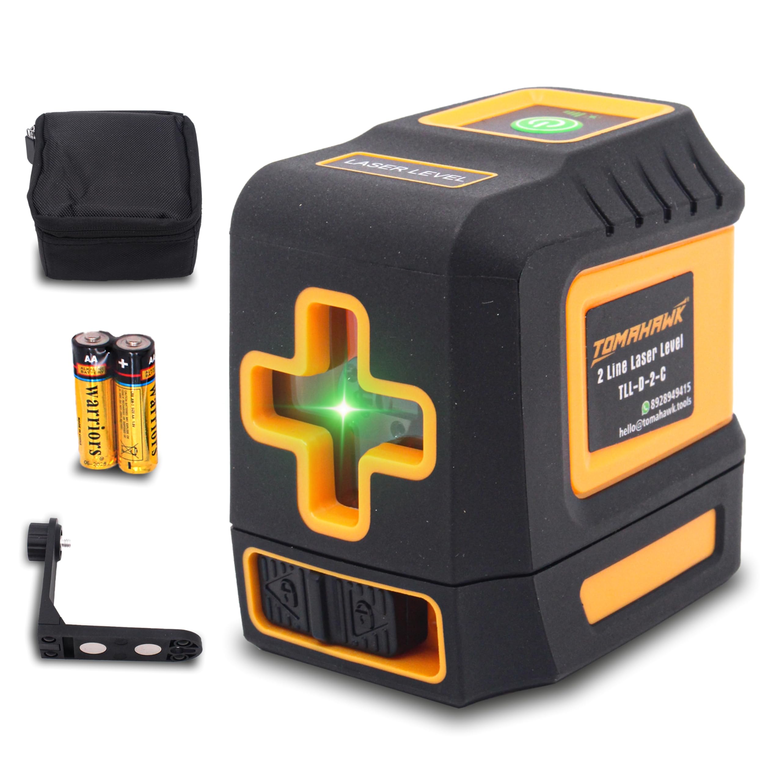 TOMAHAWK® TLL 02-D-C, Compact 2 Green Line Laser Level - 98ft Green Cross Self-Levelling Laser Line for Construction Vertical/Horizontal Magnetic Base, Adjustable Brightness (B0DC65L979) Amazon Price History, Amazon Price Tracker