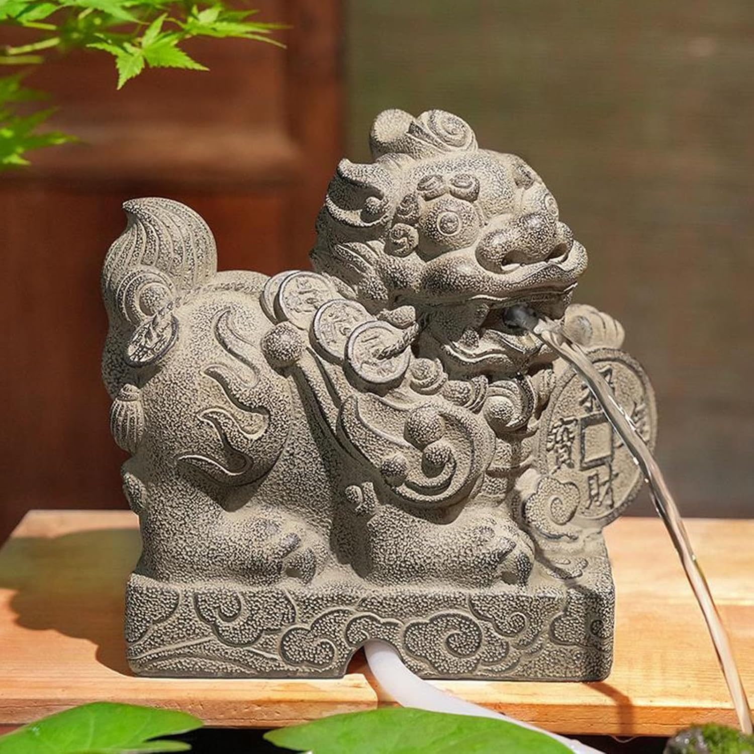 Spitters for Small Ponds, Animal Pond Spitters, Animal Pond Fountains with Water Pump and Hose, Unique Outdoor Water Feature Statue, Garden Decor for Koi Pond