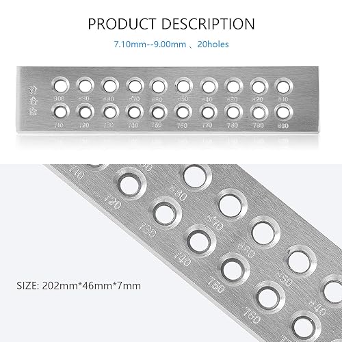 Miniatura 5 de CGOLDENWALL Juegos de placas de alambre de carburo de tungsteno para hacer joyas, agujero redondo