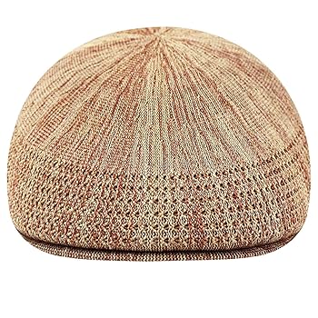 TYPESERVICE Flat Cap ハンチング Brian - genuine leather flat cap with 8 panels crown, gatsby hat