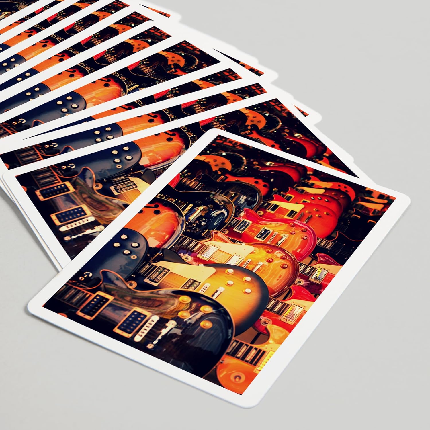 Lantern Press Electric Guitars on Wall, Photography, 52 Playing Cards for Adults, Poker Size Card Deck