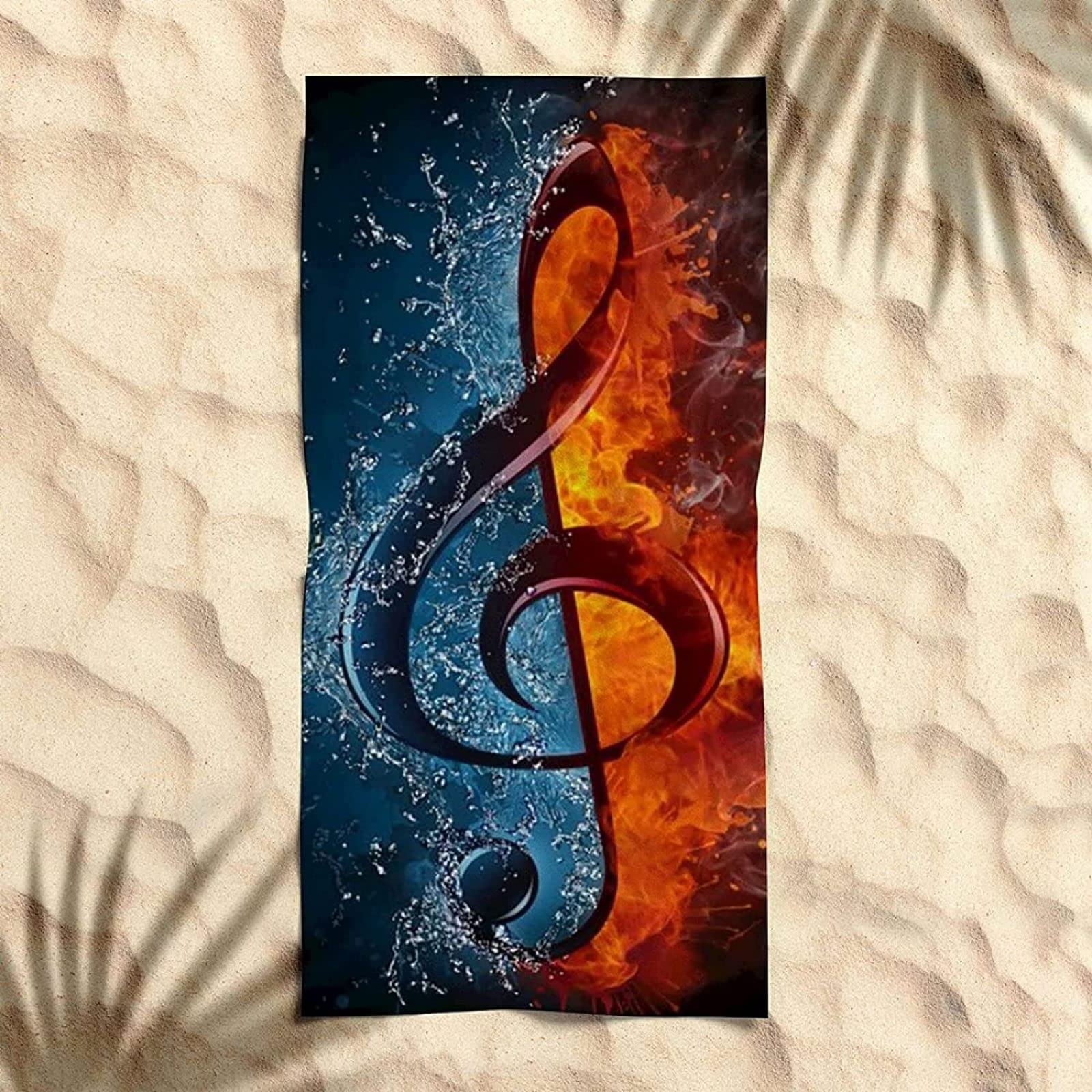 Handtuch Extra Groß 200x200 cm Mikrofaser Strandtuch Notiz Strandtuch Musik, Badetuch Strandhandtuch Schnell Trocknendes Sandfreies Weiches Saunatuch, reisehandtuch, Badehandtuch