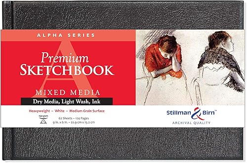 Stillman & Birn Alpha Series - Cuaderno de bocetos (9.1 x 6.0 in, 5.29 ozm2, papel blanco, superficie de grano medio