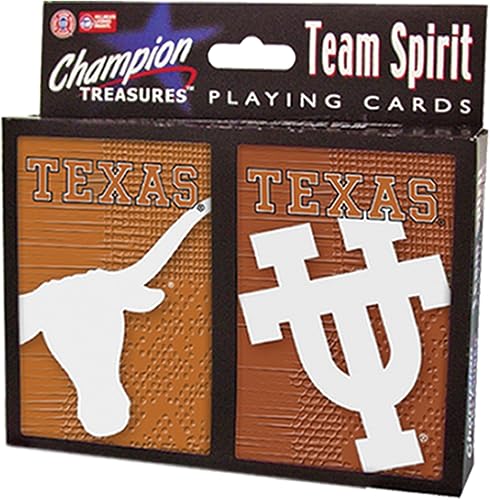 NCAA Texas Longhorns - Juego de cartas de juego de 2 unidades