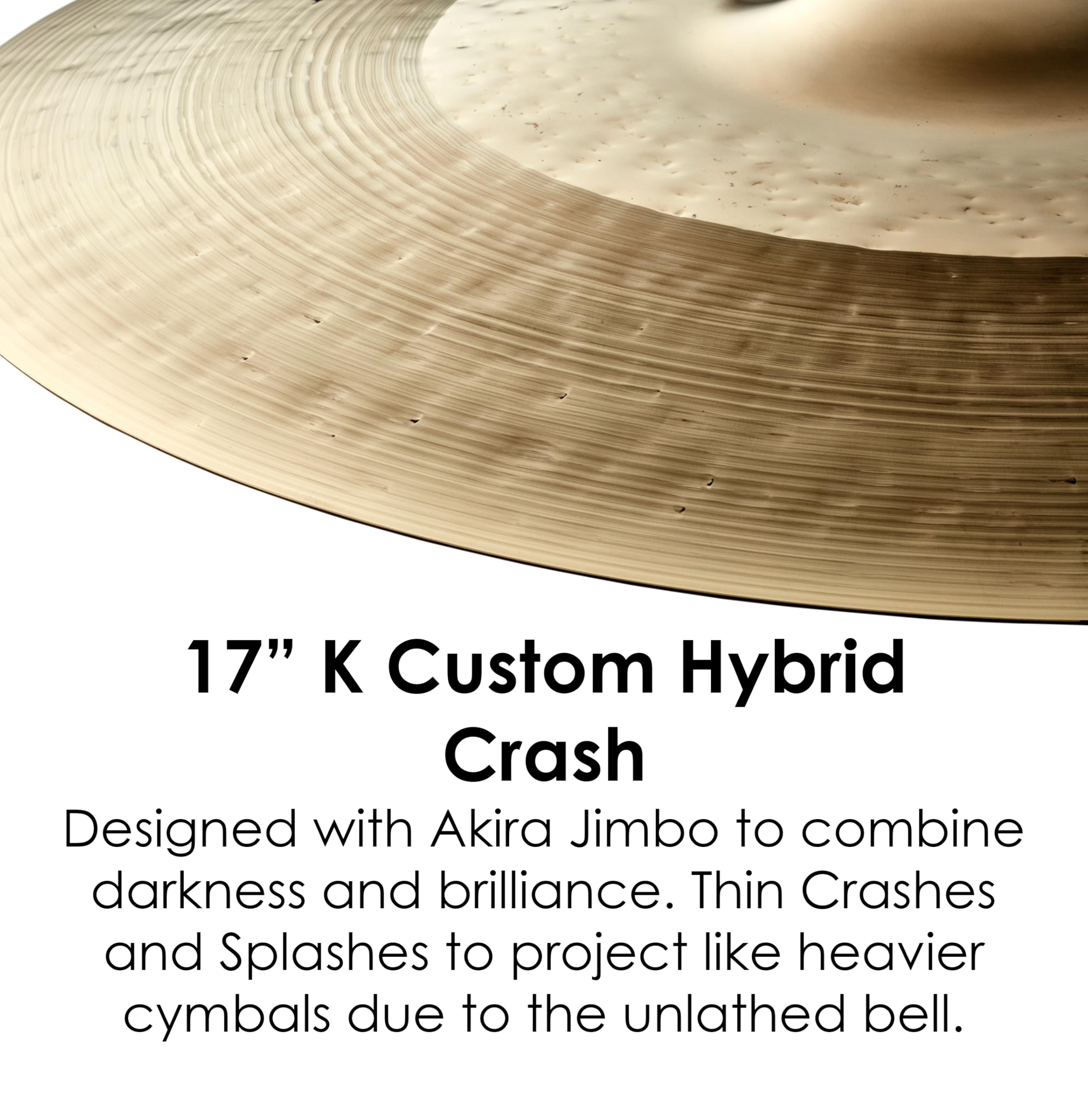Amazon.com: Zildjian K Custom Hybrid Crash Cymbal - 17 Inches
