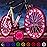 Activ Life Bike Wheel Lights - Festive Stocking Stuffers - Light Up Bike Wheels - Christmas Night Riding - Easy Spoke-Mount Setup & Tire Glow for Bicycle - Red, Pack of 2
