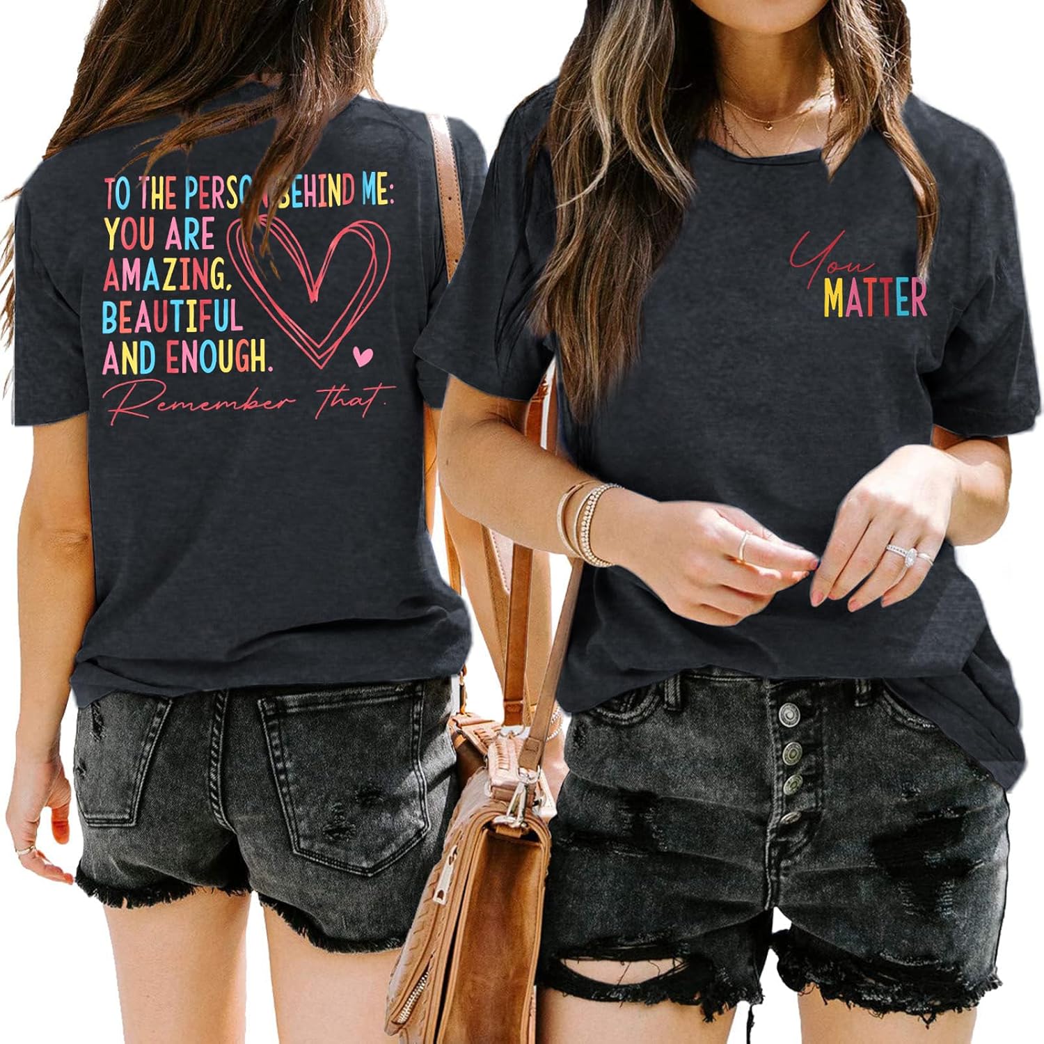 Mental Health Shirts for Women You Matter Tshirt Teacher Shirts to The Person Behind Me Shirt Positive Tee Top - Image 2