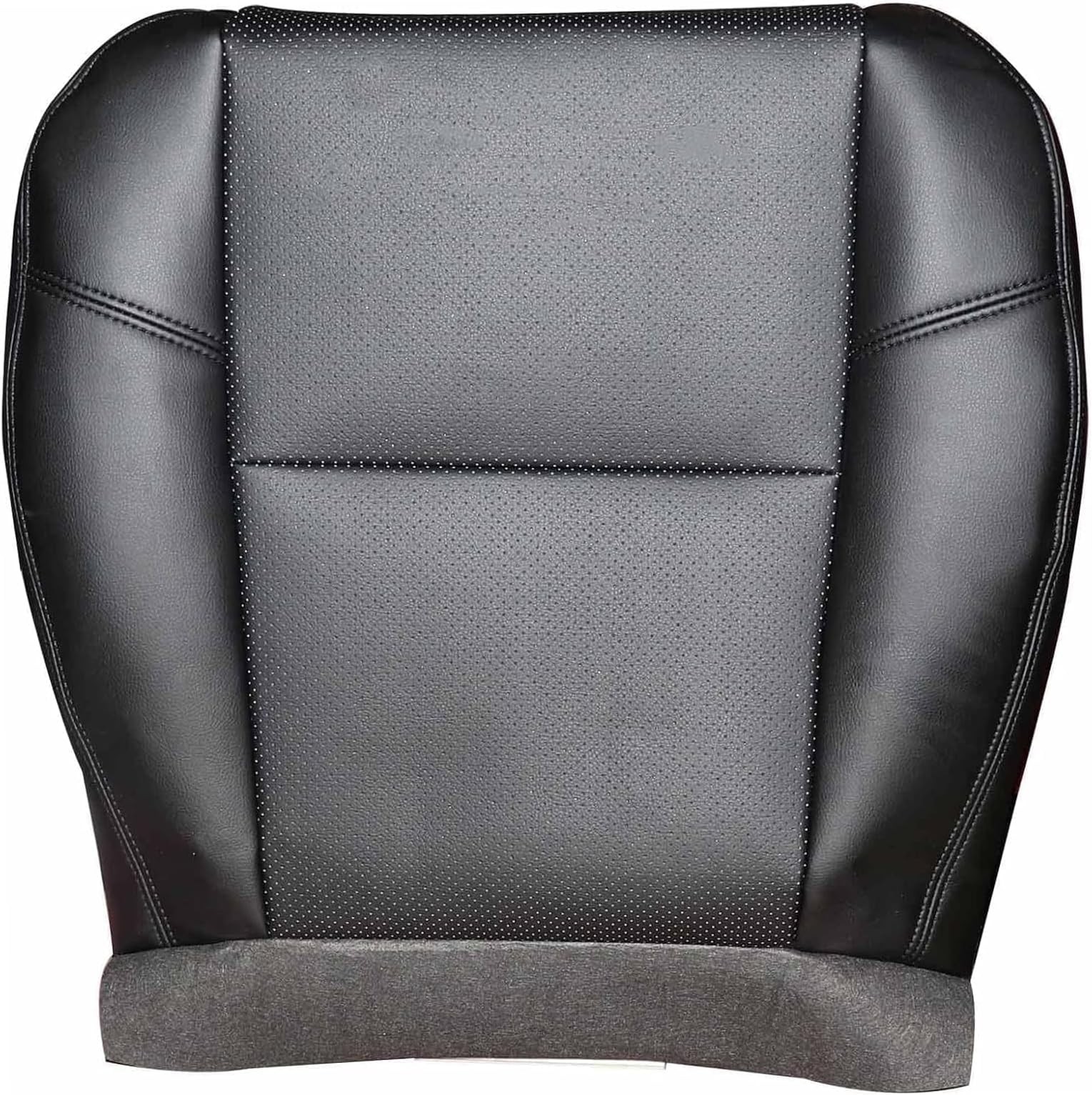 SecosAutopartsDriver or Passenger Side Bottom Replacement Synthetic Leather Black Seat Cover Compatible with Cadillac Escalade EXT ESV 2007 2008 2009 2010 2011