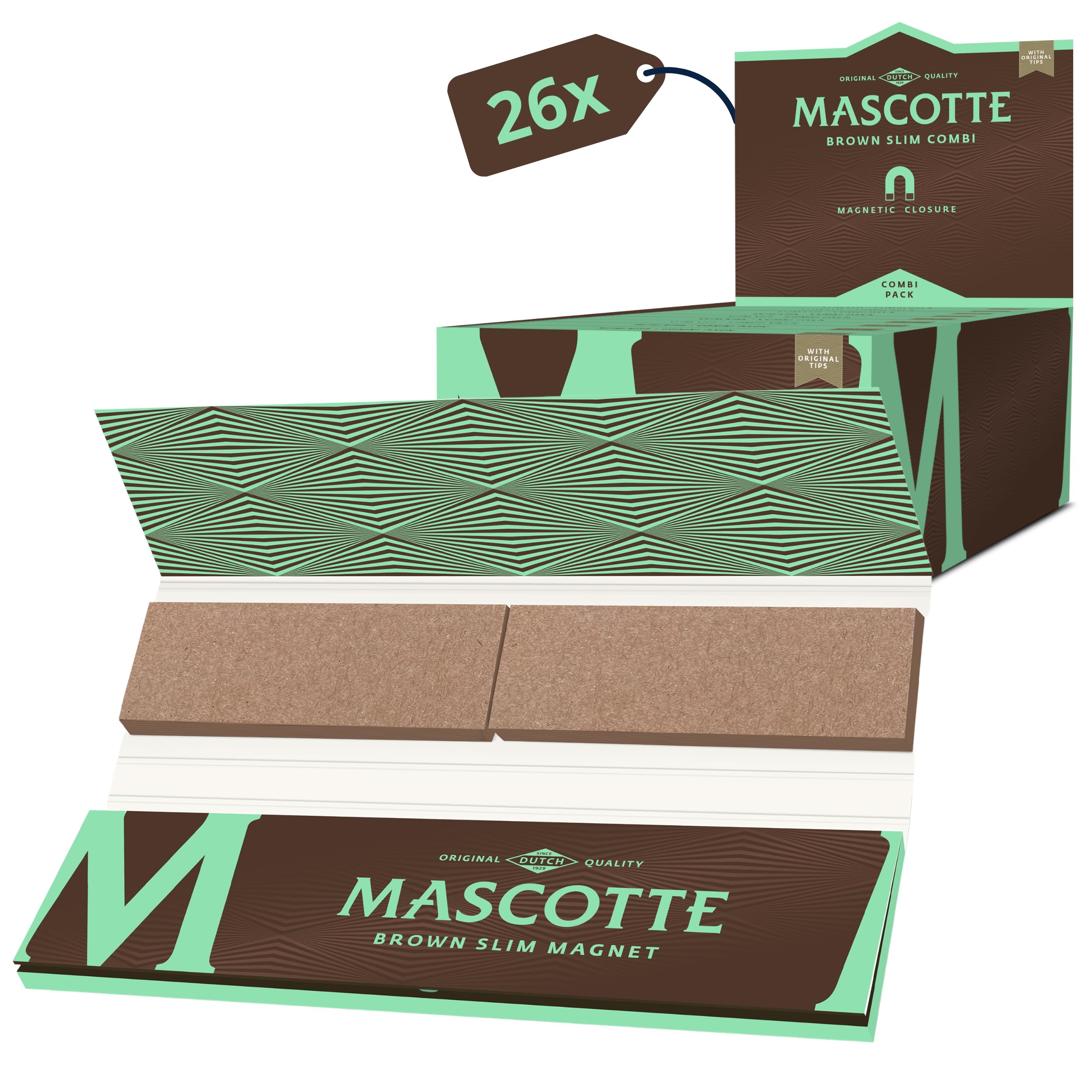 Feuilles à Rouler Mascotte Pink Slim - Papier Rose 34x50 Mm Pour Tabac, Brûlure Lente Et Fermeture Magnétique - Lot De 1700 Feuilles