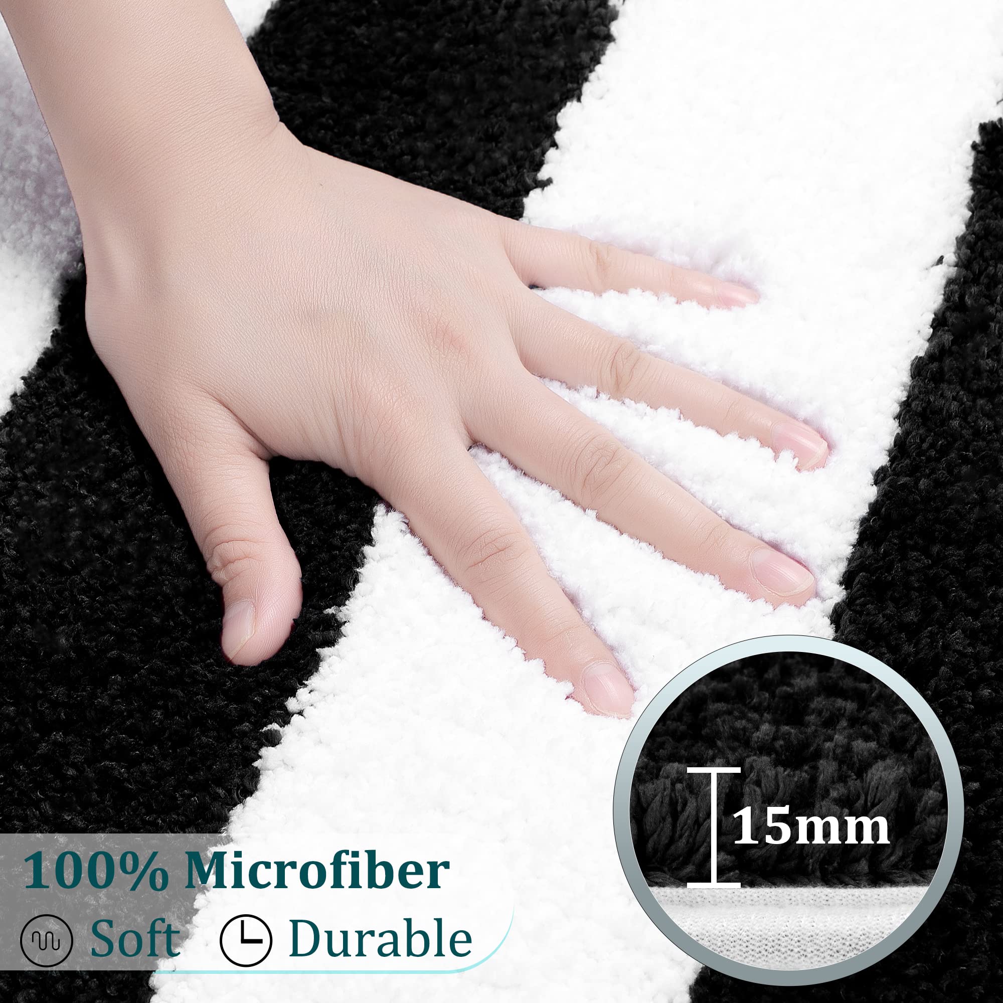 PiccoCasa Non Slip Bath Mat, Soft & Super Absorbent Bathroom Mat - Image 2