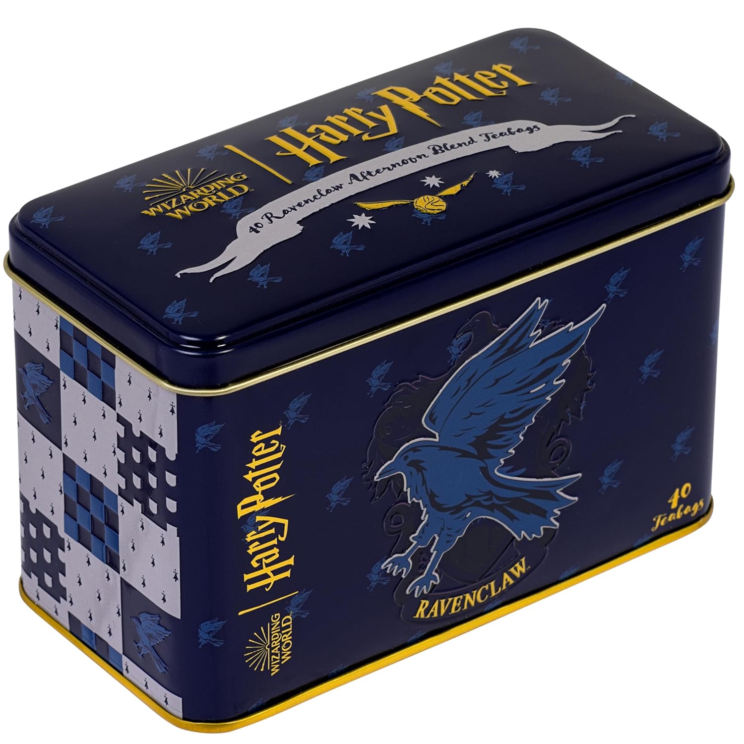 New English Teas Harry Potter House Crest 4x Tea Tin Collection with 4x 40 Teabags (Total 160 Teabags)