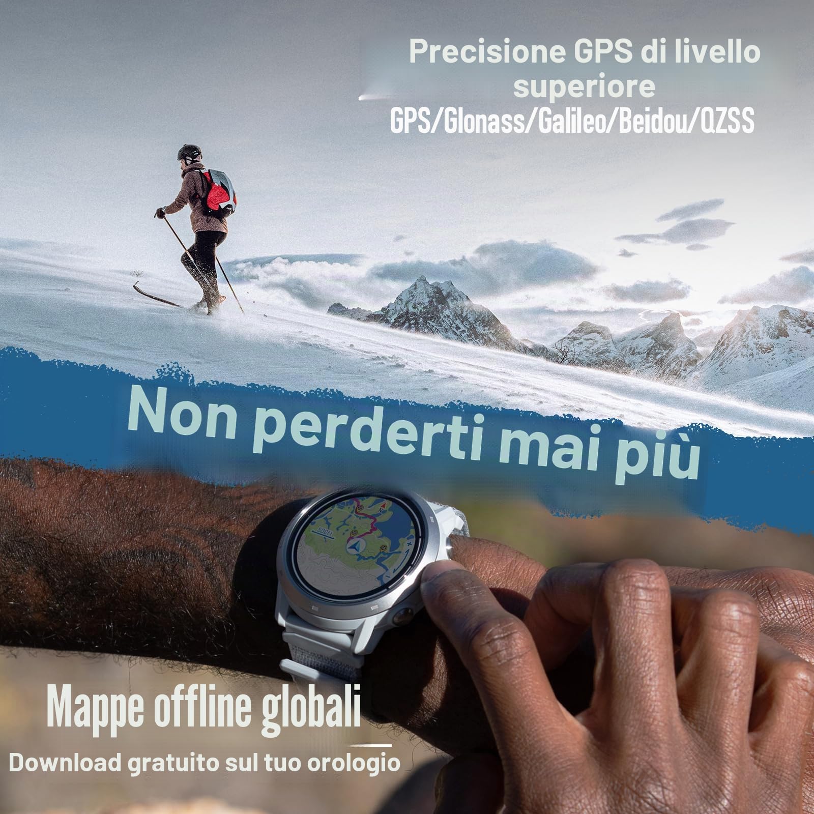 COROS Apex 2 Orologio GPS Outdoor, 1,2" Zaffiro Titanio, 17 giorni di autonomia, Navigazione al polso, Mappe offline, Cardiofrequenzimetro, Misurazione del sonno, Corsa, Ciclismo (Grigio)