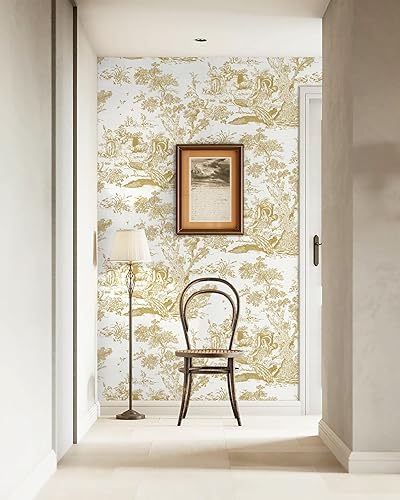 Miniatura 28 de CiCiwind Papel tapiz de despegar y pegar, papel tapiz azul y blanco, papel tapiz autoadhesivo extraíble para dormitorio, baño, papel de contacto