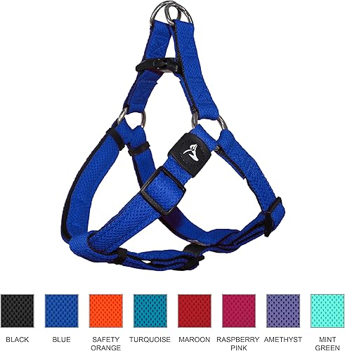 Miniatura 2 de KRUZ PET KZA201-14M Arnés de malla para perro, sin tirones, ajustable de fácil ajuste, arnés acolchado cómodo y ligero para caminar o entrenar