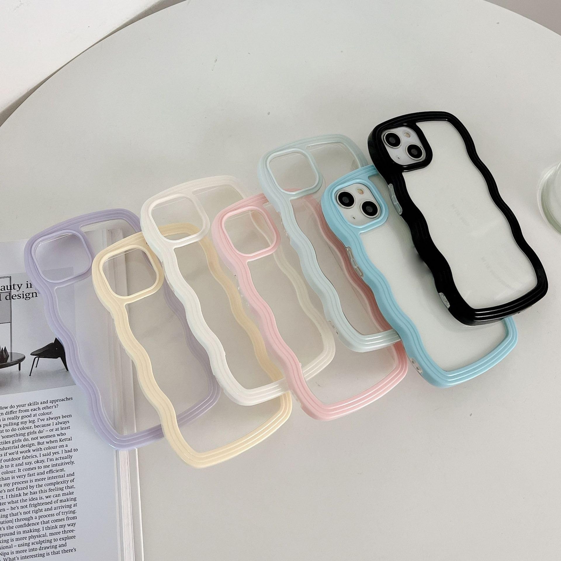 Kukiwhy Custodia In Silicone Per IPhone 14 (6,1") Con Cordino - Fodera Interna In Microfibra - Protezione Completa Fotocamera, Antiurto, Antigraffio - Colori Opachi - 3