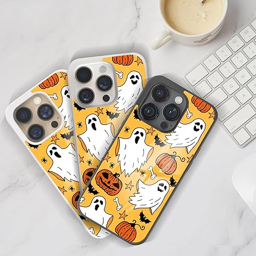 Miniatura 7 de Lindas fundas de diseño de Halloween para iPhone 6 7 8 11 12 13 14 Pro Max Plus Mini X  Samsung Galaxy Z Flip 3 4 S21 S22 S23 A03 A12 A13 A53  Moto