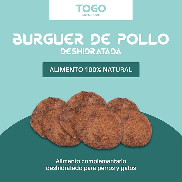 Foto 3 de 6 de Togo Animal Care Snacks para Perros y Gatos - Premios para Todas Las Razas - Burger de Pollo Naturales (3U)