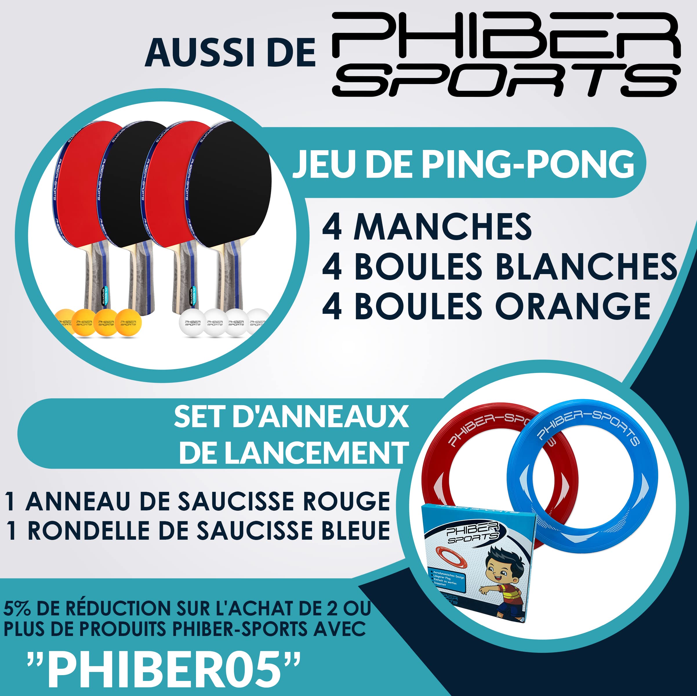 PHIBER-SPORTS Kubb Jeu d'échecs Viking de qualité supérieure - Bois Massif - avec Sac de Transport Pratique - Jeu d'extérieur - Jeu en Bois pour Enfants et Adultes