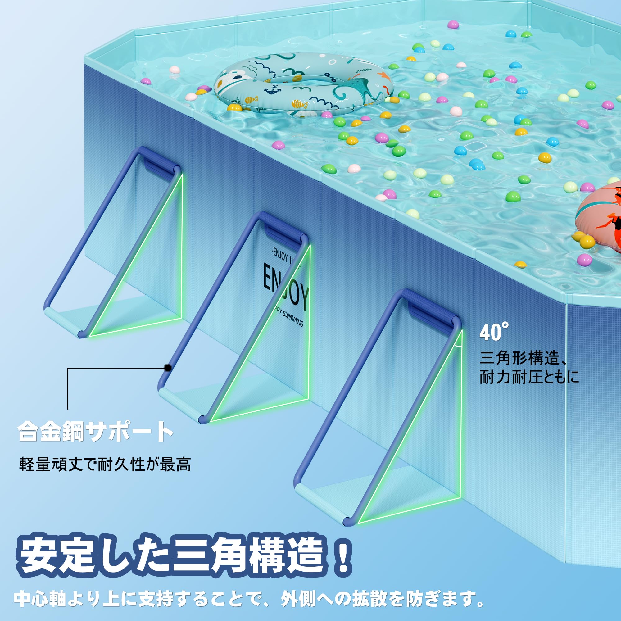 Amazon.co.jp: DoubleTT 2024 非膨張式プール プール ビニール 水遊び
