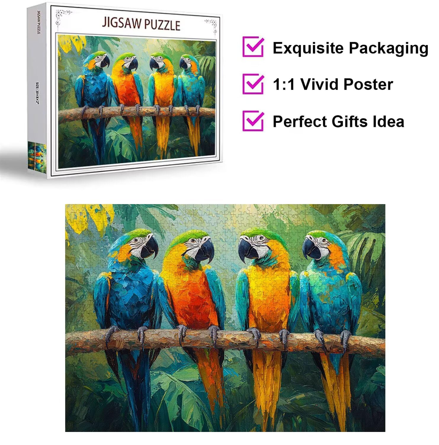5000 sztuk puzzli dla dorosłych papuga wymagające gry logiczne, n-886