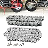 Chikia 420 Mini Bike Chain 42 Link + 90 Link Compatible with Coleman CT200U CT200U-EX BT200X Baja Warrior MB200 Massimo Mini Bike Predator 212cc 200cc 196cc 6.5hp