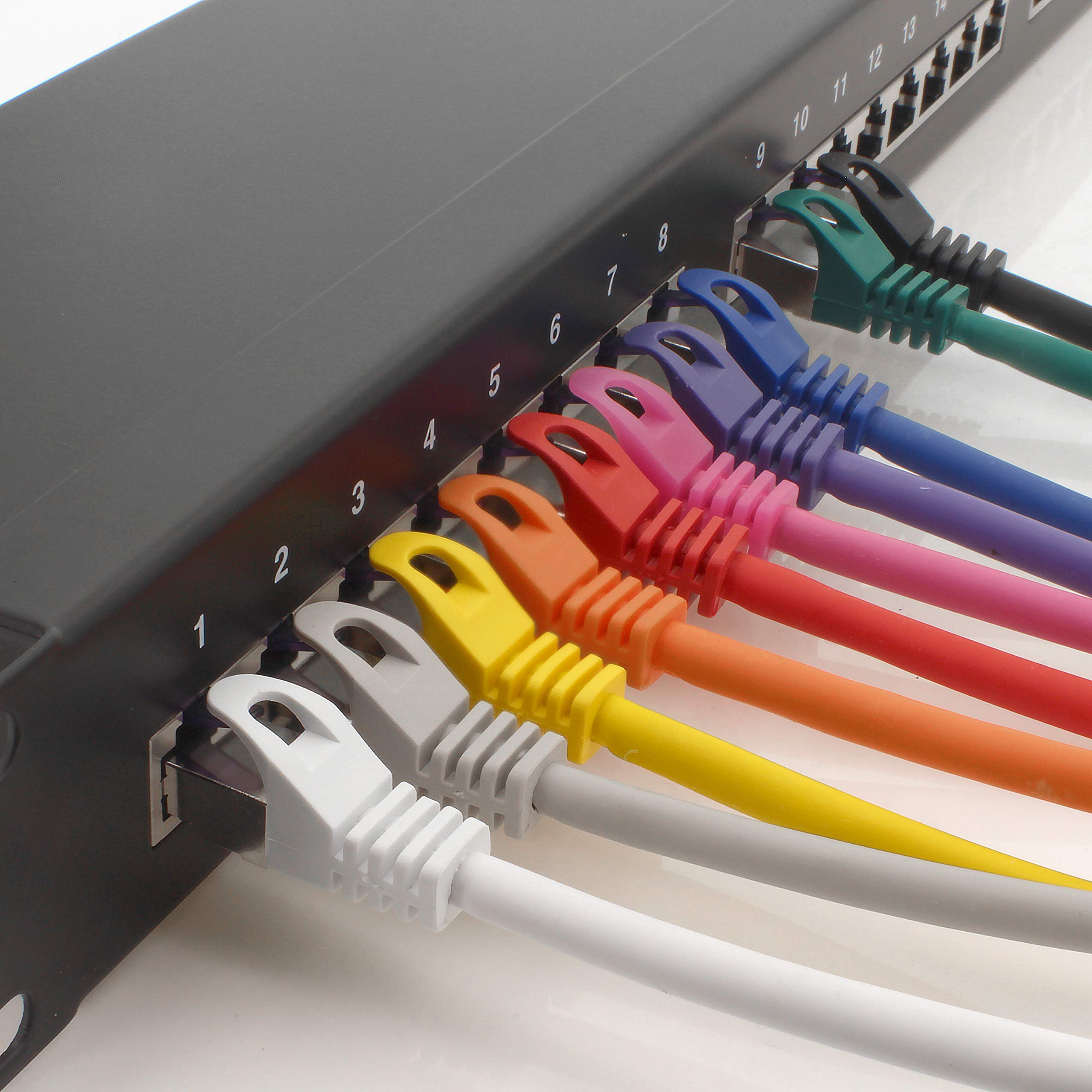 1aTTack.de Cat.7 Cavo di Rete 0,5m - arancione - 5 Pezzi - Ethernet LAN Cat.7 SFTP PIMF LSZH Spina RJ45 Cat6a 10 Gbit s