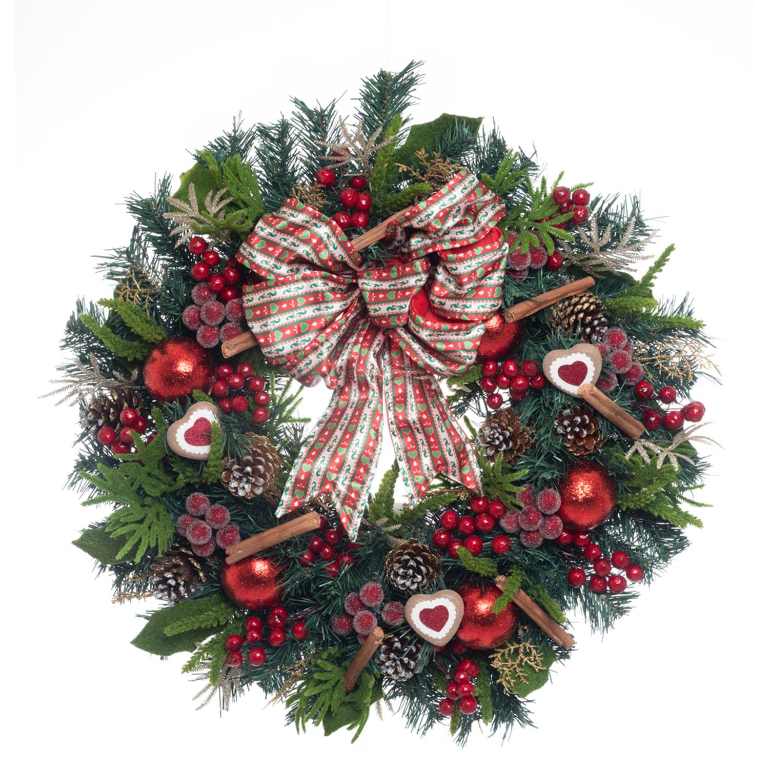 Katherine's Collection Seasoned Greetings Wreath, 24x7.75x24 Inches, Green