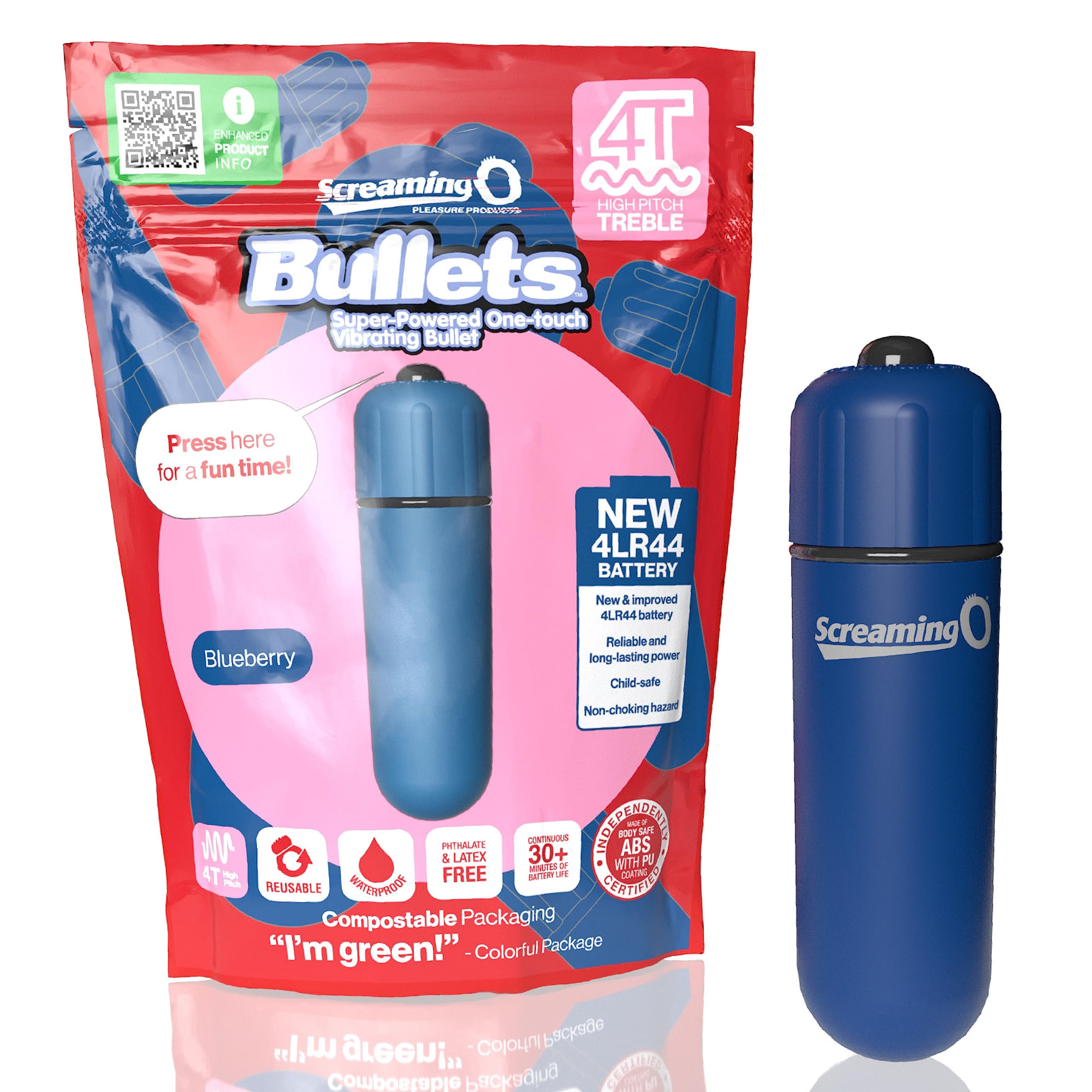 Amazon.com: Screaming O 4T Bullet Vibrator for Women  Waterproof Mini  Vibrator with Quiet Motor  Small Discreet Pocket Vibrator for G Spot  Nipple Clitoral Stimulation  Adult Toys for Couples