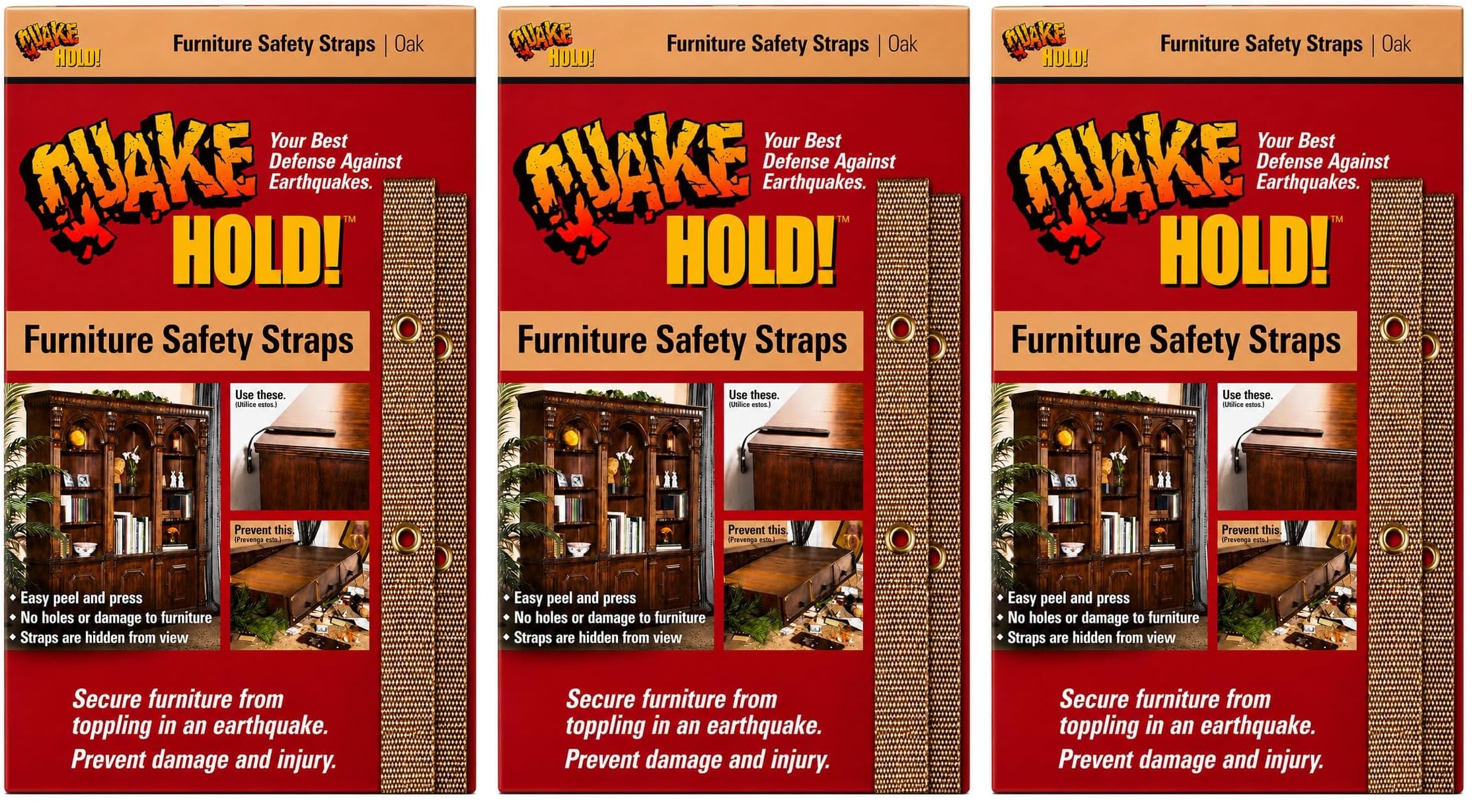 QuakeHold Furniture Straps - Earthquake Safety -7 QuakeHold Furniture Straps - Earthquake Safety -7