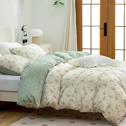 Miniatura 3 de Funda de edredón floral tamaño Queen, microfibra cepillada de 3 piezas, juego de ropa de cama floral tamaño Queen, funda de edredón tamaño Queen,