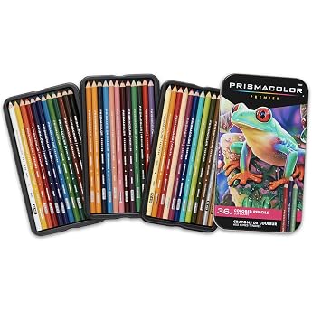 Prismacolor 92885T Premier Colored Pencils, Soft Core, 36 Piece