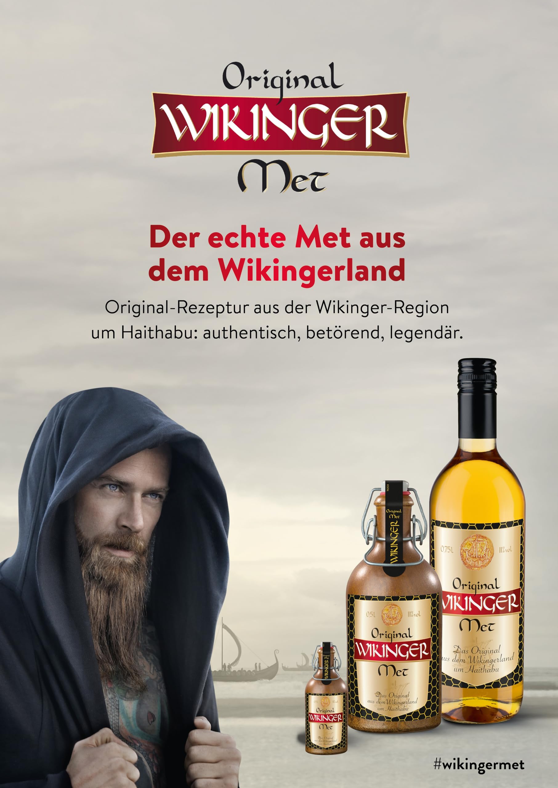 Original Wikinger 6 x 0,75 Liter | Honigwein aus dem Wikingerland Haithabu | Original Met