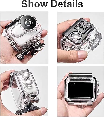 Miniatura 5 de FitStill Funda impermeable de 196.9 ft196 pies para insta360 Go 3, carcasa protectora de buceo subacuática con accesorios de soporte para cámara de