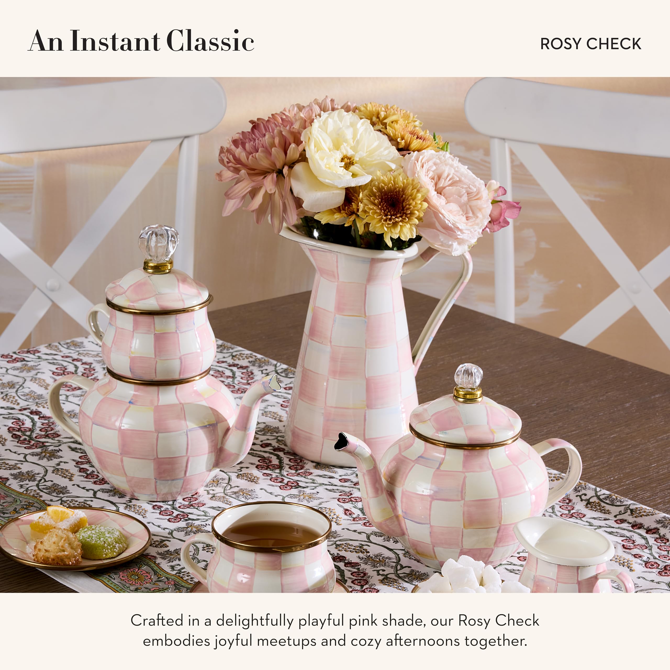 Amazon.com: MACKENZIE-CHILDS Practical Enamel Pitcher with Spout