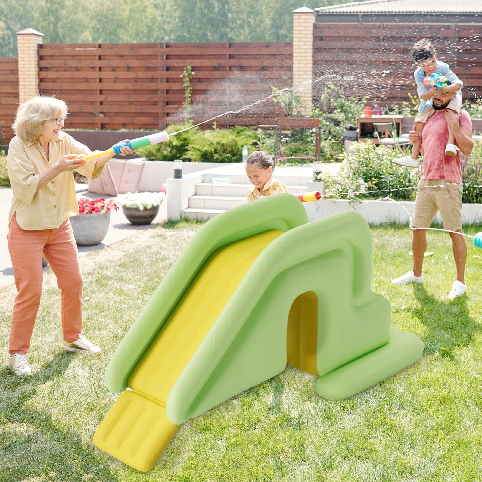 Scivolo Gonfiabile, Scivolo Per Piscina Per Bambini, Scivoli Per Parchi Acquatici Per Bambini, Scivoli Antiribaltamento Per Parchi Acquatici All'aperto, Scivoli D'acqua Per Piscine Gonfiabili, Interra