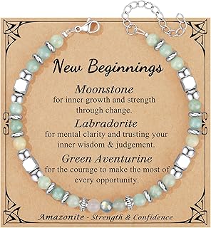 𝗚𝗶𝗳𝘁𝘀 𝗳𝗼𝗿 𝗪𝗼𝗺𝗲𝗻 𝗠𝗼𝗼𝗻𝘀𝘁𝗼𝗻𝗲 𝗔𝗺𝗮𝘇𝗼𝗻𝗶𝘁𝗲 𝗕𝗿𝗮𝗰𝗲𝗹𝗲𝘁𝘀, New Beginnings Retirement Christmas Graduation Birthday Good Luck Gifts for Women Mom Grandma Sister Coworkers Friends